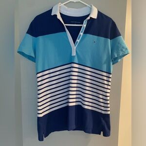Tommy Hilfiger Blue Striped Polo Shirt